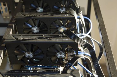 Bitcoin madencilik Tarım makineleri yakın çekim 