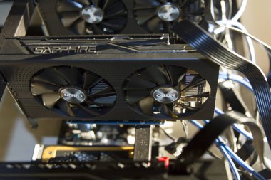 Bitcoin madencilik Tarım makineleri yakın çekim 