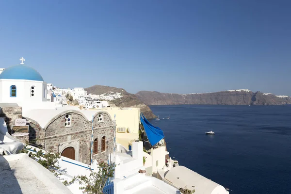 Most Romantic Greek Oia Town Santorini Island Greece Traditional Famous — Stock Photo, Image