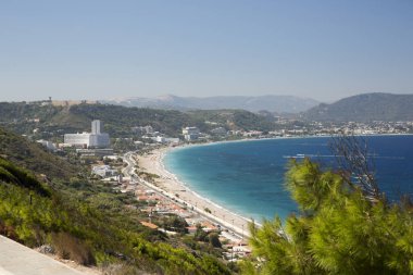 Rodos, Yunanistan ada. Güzel mavi, temiz deniz