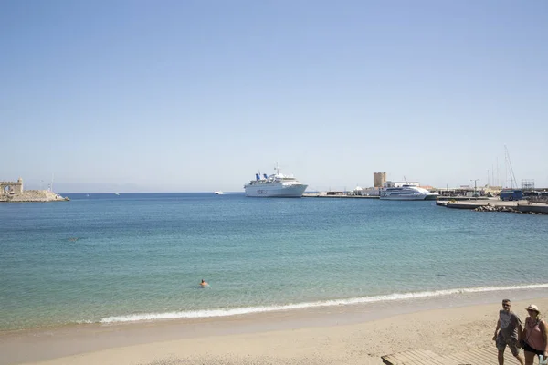 Rhodes Griekenland Augustus 2017 Rhodos Het Grootste Meest Populaire Eiland — Stockfoto