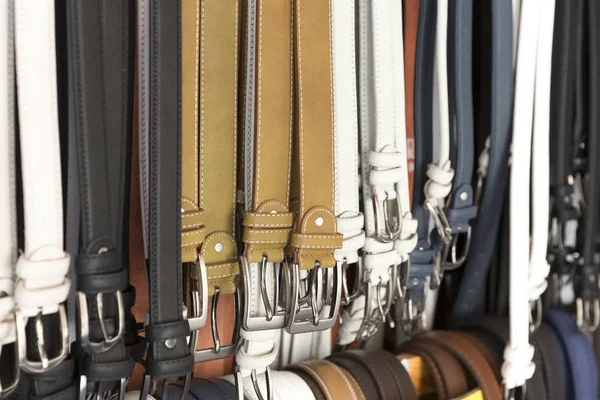 Different Belts Close — Stock Photo, Image