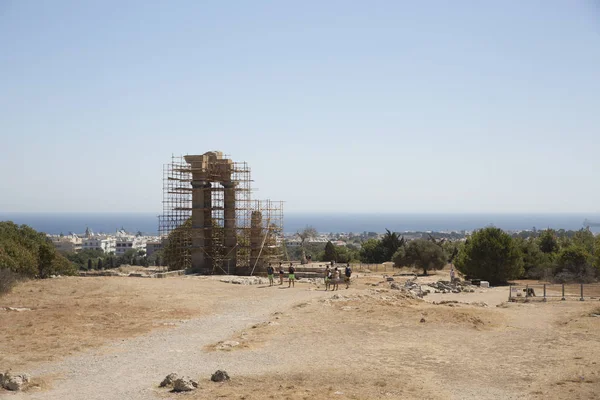 Acrópole Rhodes Island Greece God Sun Parte Parcialmente Reconstruída Local — Fotografia de Stock