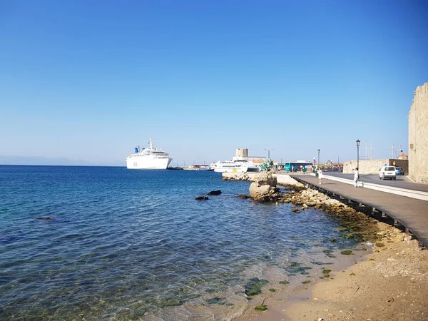 Rhodes Griekenland Augustus 2017 Beroemde Oude Stad Van Rhodos — Stockfoto