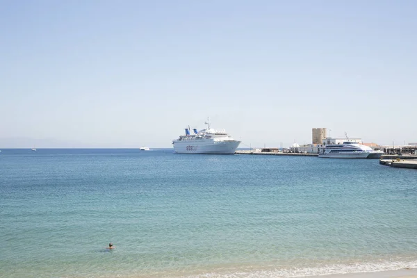 Rhodes Grecja Sierpnia 2017 Rodos Jest Największą Najbardziej Popularne Wyspy — Zdjęcie stockowe