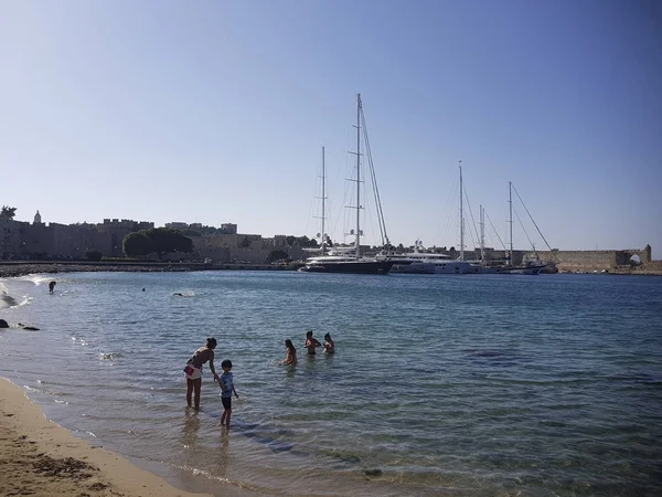 Rhodes Grecia Agosto 2017 Famoso Casco Antiguo Rodas — Foto de Stock