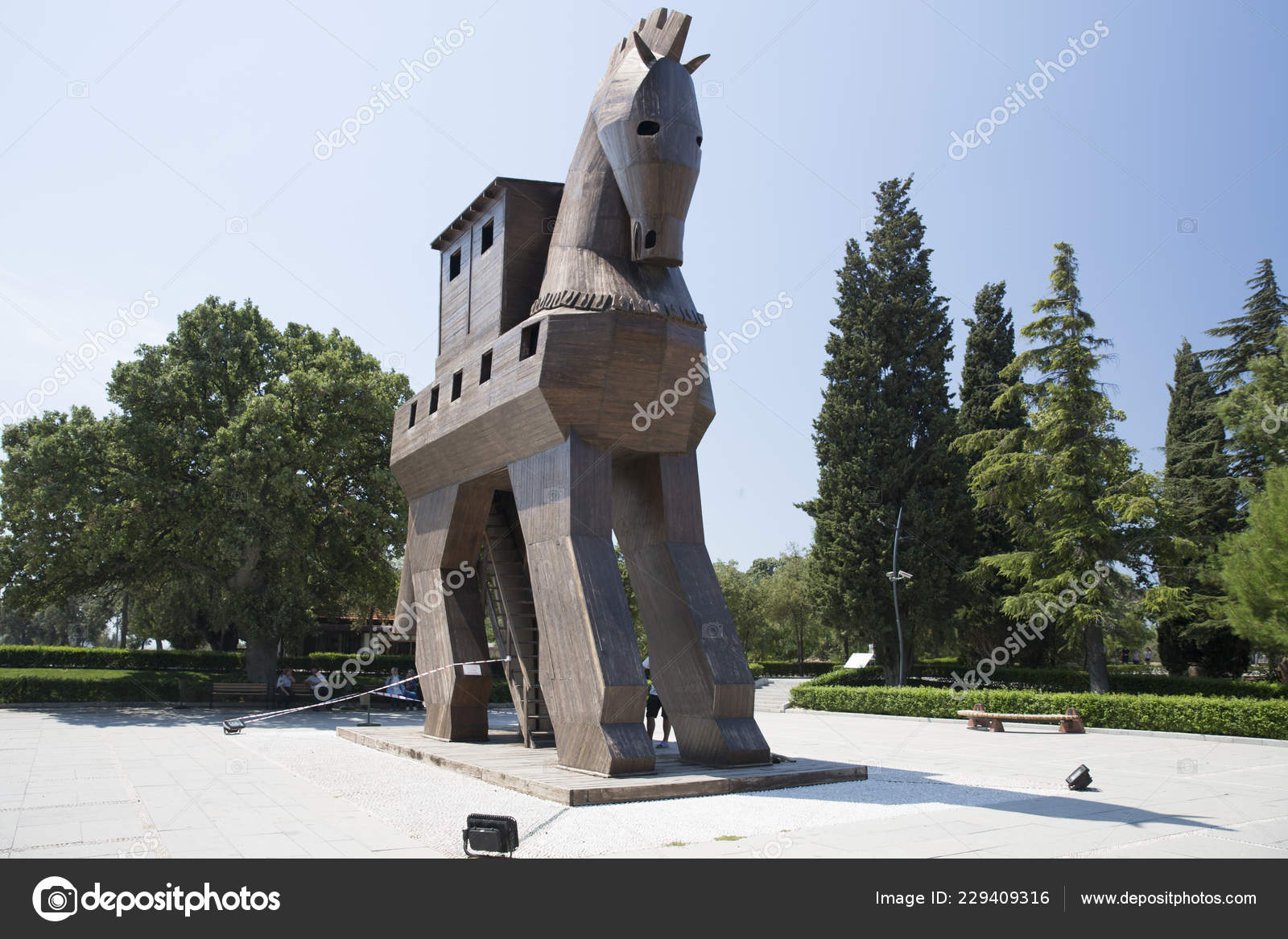Cavalo De Troia Na Cidade De Canakkale Imagem de Stock - Imagem de