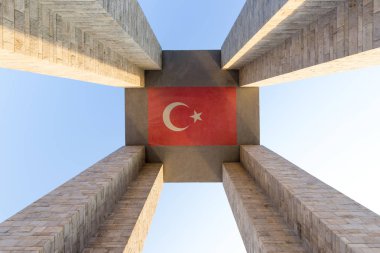 Çanakkale Şehitler Anıtı Çanakkale Boğazı için karşı. Birinci Dünya Savaşı sırasında Aralık 1915 Nisan 1915 gerçekleşti Gelibolu Savaş, katılan Türk askerleri.