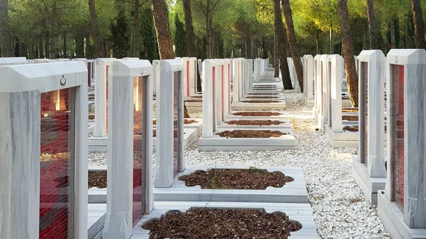Чанаккале Туреччина Серпня 2017 Військове Кладовище Чанаккале Мучеників Меморіал Заборонила — стокове фото
