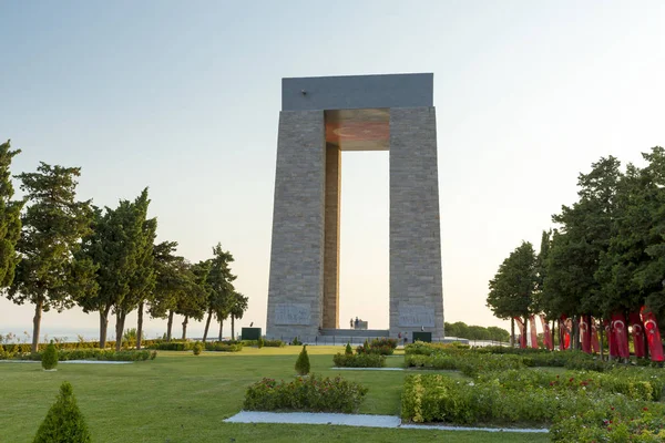 Canakkale Martyrs Memorial Dardanelles Strait Turkish Soldiers Who Participated Battle — Stock Photo, Image