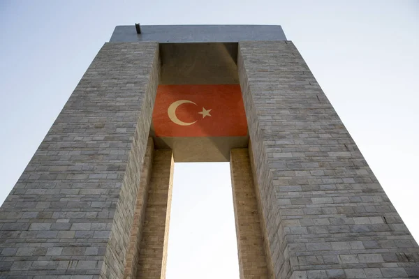 Mémorial Des Martyrs Canakkale Contre Détroit Dardanelles Soldats Turcs Qui — Photo