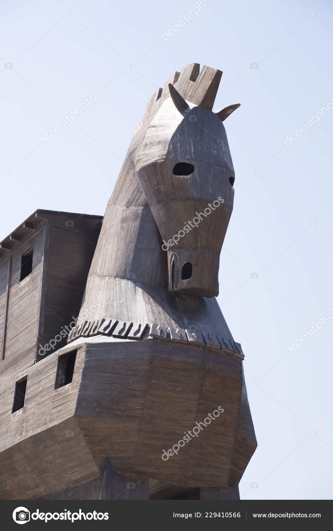 Cavalo Tróia Feito Para Filme Troy Canakkale fotos, imagens de