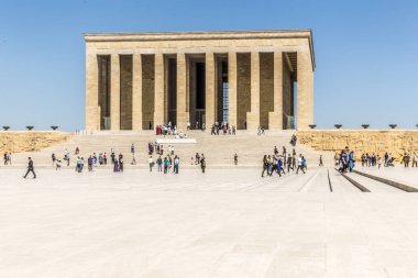 Ankara, Türkiye, 15 Nisan 2018: Anitkabir Türk halkı sık sık ziyaret tarihi mekanlardan biri olan Mustafa Kemal Atatürk Türkiye Cumhuriyeti'nin kurucusu Türbesi olan.