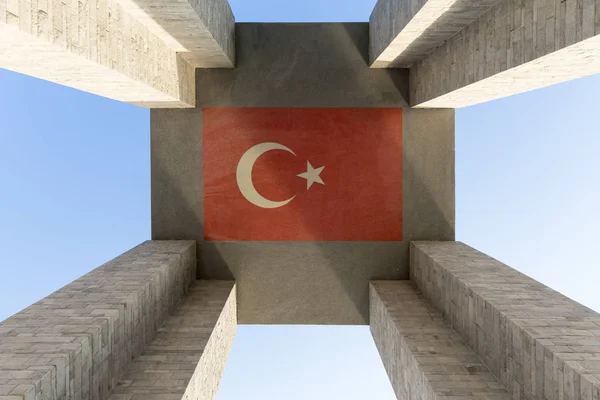 Мемориал Мучеников Чанаккале Против Дарданелльского Пролива Турецкие Солдаты Участвовавшие Битве — стоковое фото