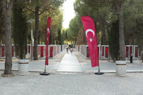 Canakkale Turquía Agosto 2017 Cementerio Militar Canakkale Martyrs Memorial Monumento — Foto de Stock