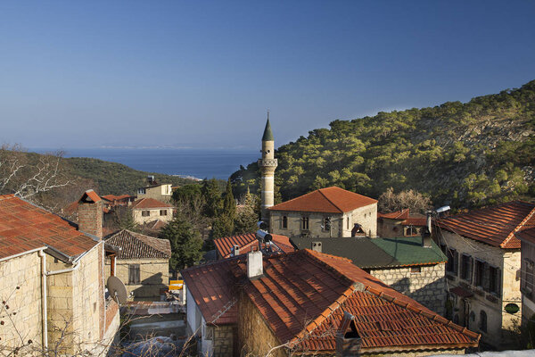 scenic view of Adatepe Village, Canakkale, surrounding of ruins of antiquity