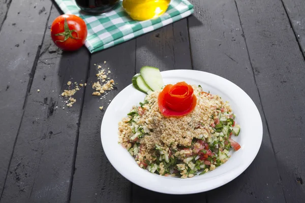 Vista Perto Salada Tradicional Turca Árabe Gavurdagi — Fotografia de Stock