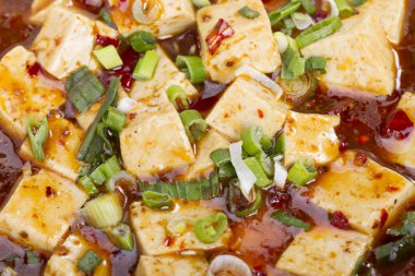 lezzetli Asya geleneksel yemek görünümünü kapat