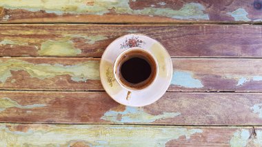 lezzetli aromatik kahve Üstten Görünüm