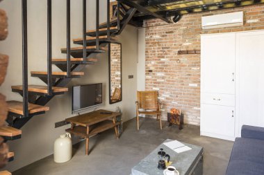 Otel modern loft oturma odasında