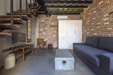 Otel modern loft oturma odasında
