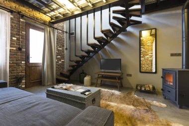 Otel modern loft oturma odasında