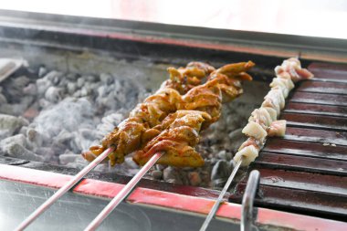 ızgara ızgara sulu et görünümünü kapat