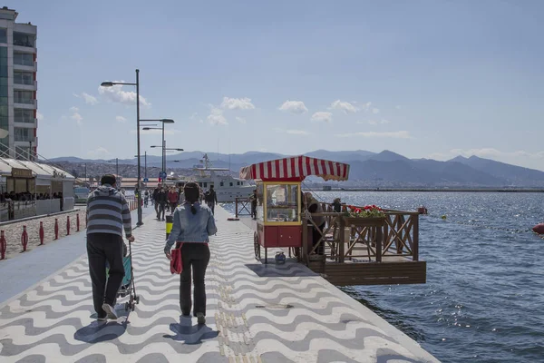 Izmir Turchia Luglio 2017 Bella Vista Dal Kordon Pasaport Pier — Foto Stock