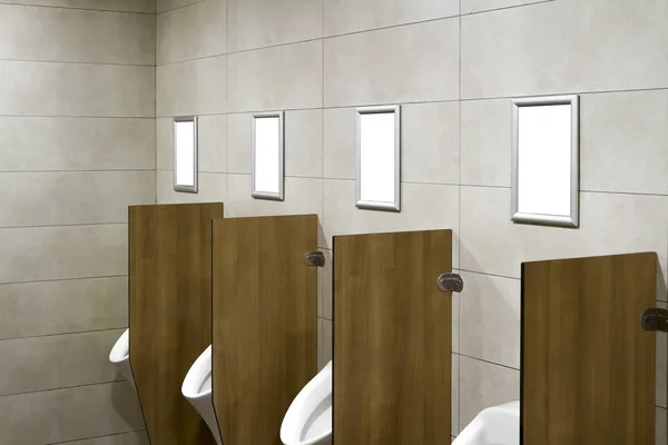 Banheiro Público Vazio Vista Interior — Fotografia de Stock