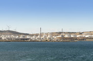 Sığacık Seferhisar, Izmir doğa mavi deniz ve green mountain view