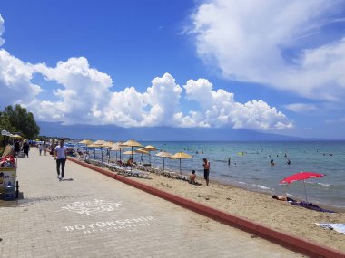 Akyaka, Türkiye - 21 Mayıs 2017: Ege ilinin doğal görünümünü