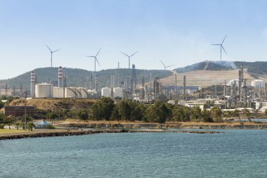 Sığacık Seferhisar, Izmir doğa mavi deniz ve green mountain view