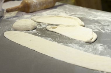 çiğ hamur görünümü gri pişirme yüzeyi Tarih kadar kapatın