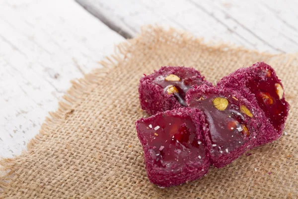 Traditionele Zoete Desserts Van Turkse Houten Tafelblad — Stockfoto