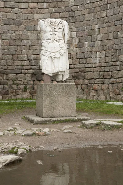 Давньогрецький Статуя Обезголовлені Руїнах Перґон Bergama Ізмір — стокове фото