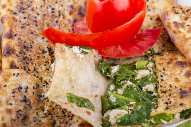 lezzetli baharatlı çanak yakından görünümü