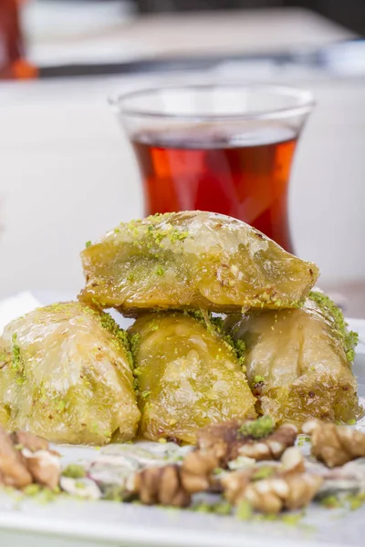 Primer Plano Vista Postre Dulce Taza Caliente — Foto de Stock