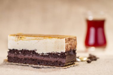 tatlı tatlı ve sıcak çay yakından görünümü