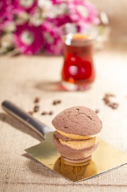 tatlı tatlı ve sıcak çay yakından görünümü