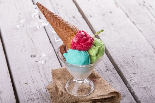 Сладкое Мороженое Стекла — стоковое фото