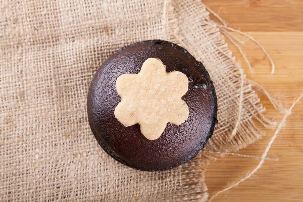 Вид Зверху Шоколадного Десерту Печива — стокове фото