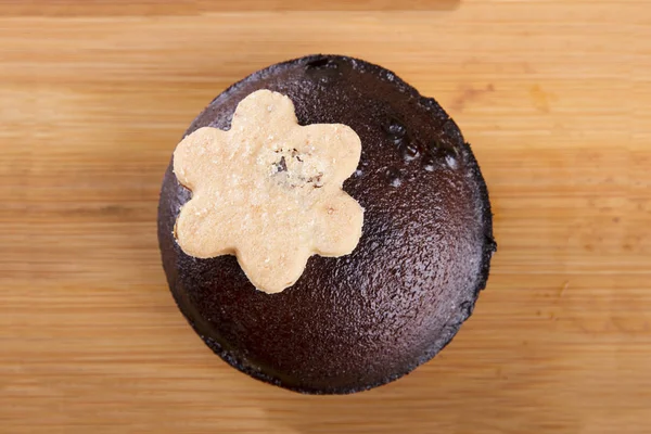 Top View Chocolate Dessert Cookie — Stock Photo, Image