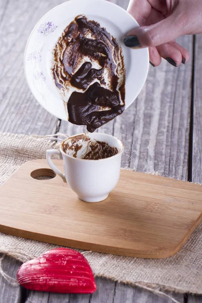 Tasse Chocolat Chaud Céramique — Photo