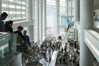 Hong Kong, Çin - 29 Nisan 2017: Hktdc Hong Kong hediyeleri ve Hong Kong premium fuarı