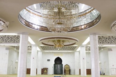 Hong Kong, Çin - 29 Nisan 2017: Kowloon Mescidi ve İslam Merkezi veya Kowloon Camii ve İslam Merkezi hong kong görünümü