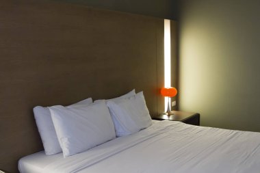 modern boş yatak odası iç görünümü kapatın