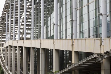 Hong Kong, Çin - 29 Nisan 2017: Modern Hong Kong şehrinin kentsel görünümü