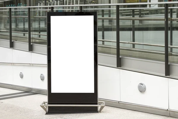 Blank mock up of horizontal street poster billboard on Airport Background