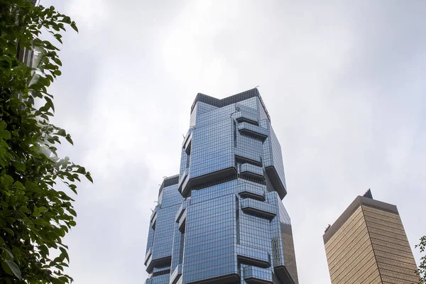 Hong Kong China Abril 2017 Vista Ángulo Bajo Los Rascacielos — Foto de Stock