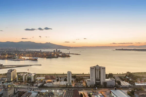 Bella Vista Notturna Della Città Smirne Turchia — Foto Stock